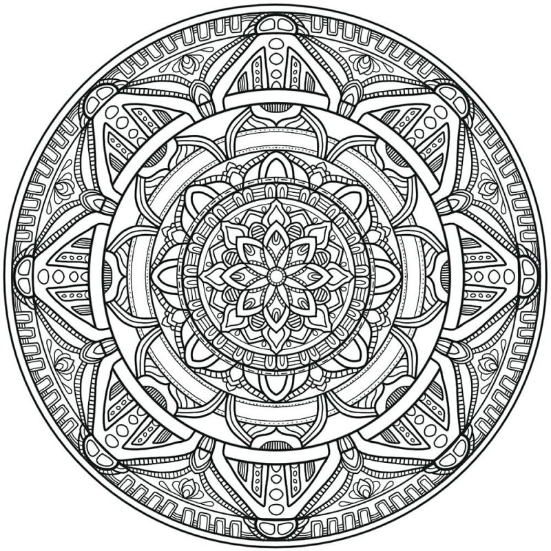Fisă de colorat cu Mandale de colorat p8