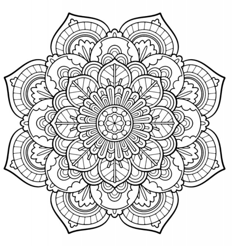 Fisă de colorat cu Mandale de colorat p2