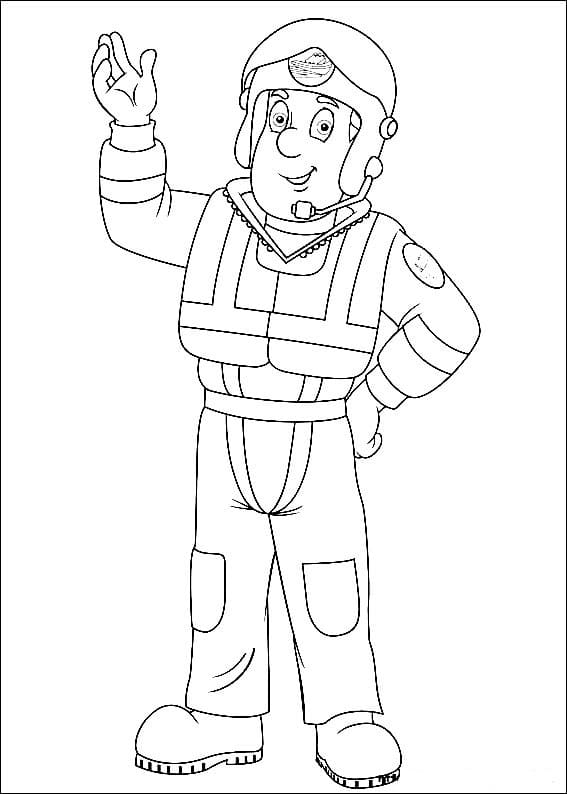 Pompierul Sam de colorat p6