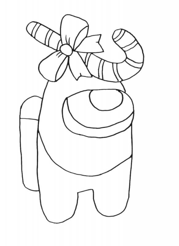 Fisă de colorat cu Among Us de colorat p4