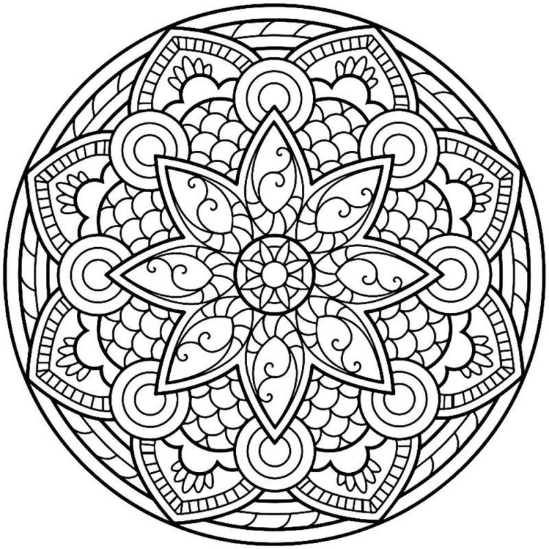 Fisă de colorat cu Mandale de colorat p17