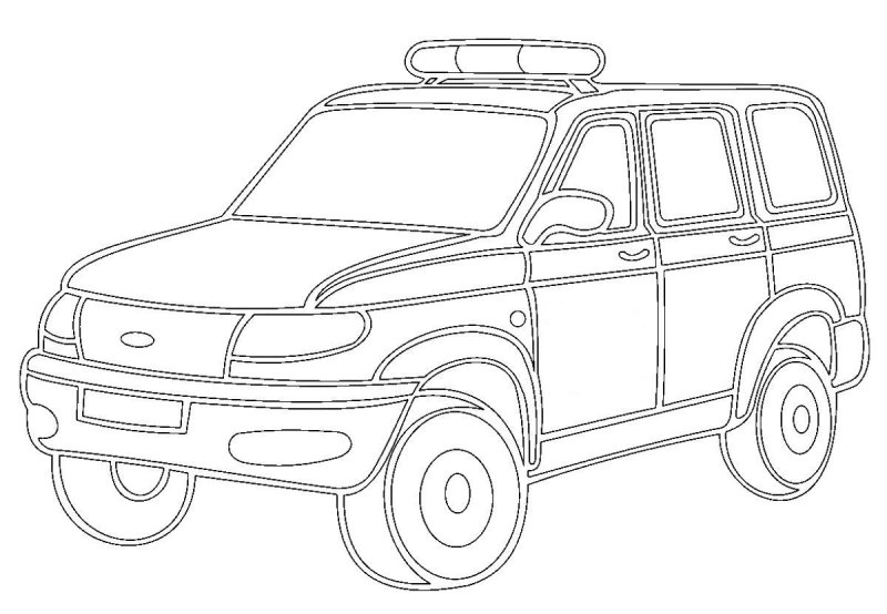 Fisă de colorat cu Masini de colorat p31