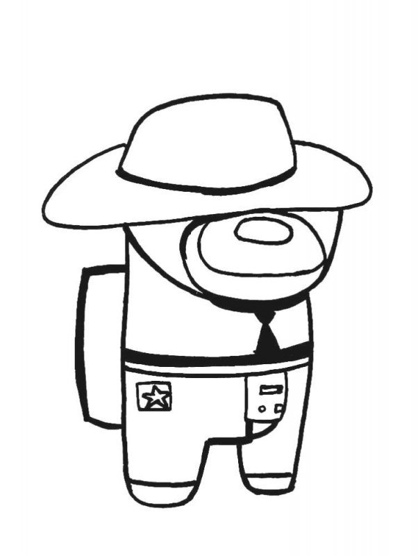 Fisă de colorat cu Among Us de colorat p9