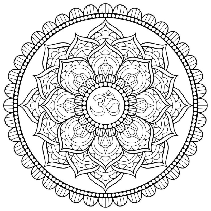 Fisă de colorat cu Mandale de colorat p16
