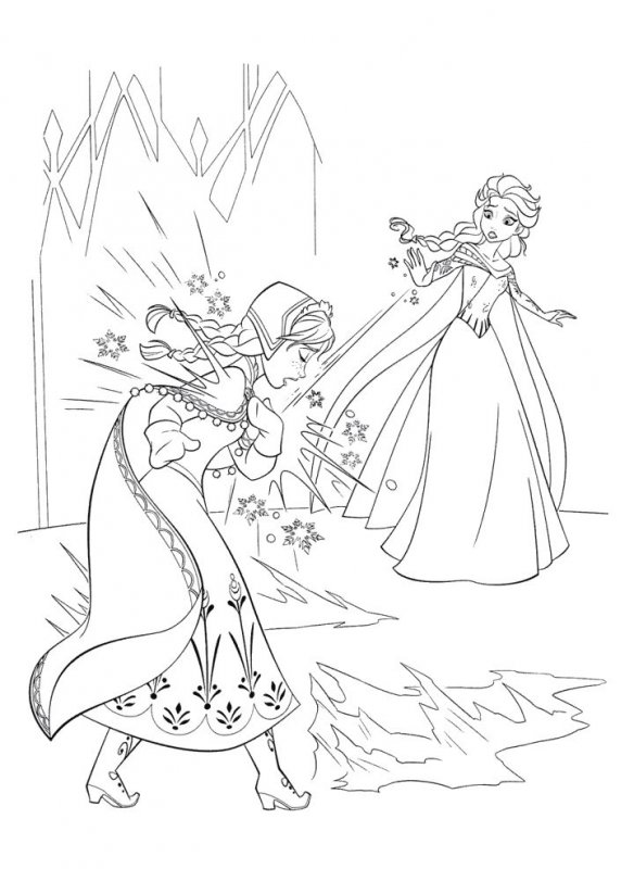 Fisă de colorat cu Elsa de colorat p20