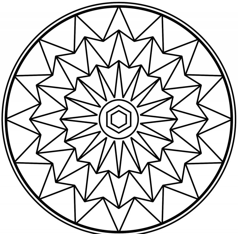 Fisă de colorat cu Mandale de colorat p28