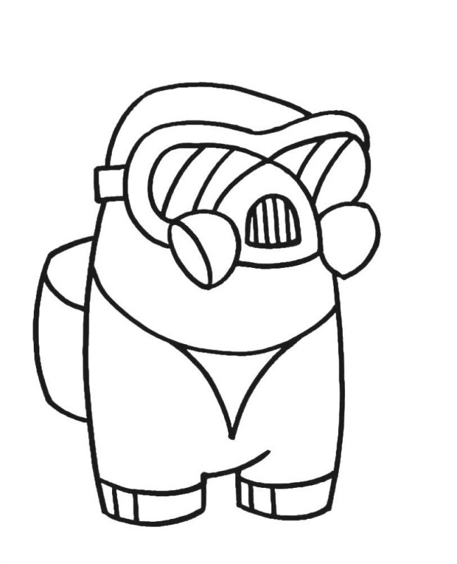 Fisă de colorat cu Among Us de colorat p2