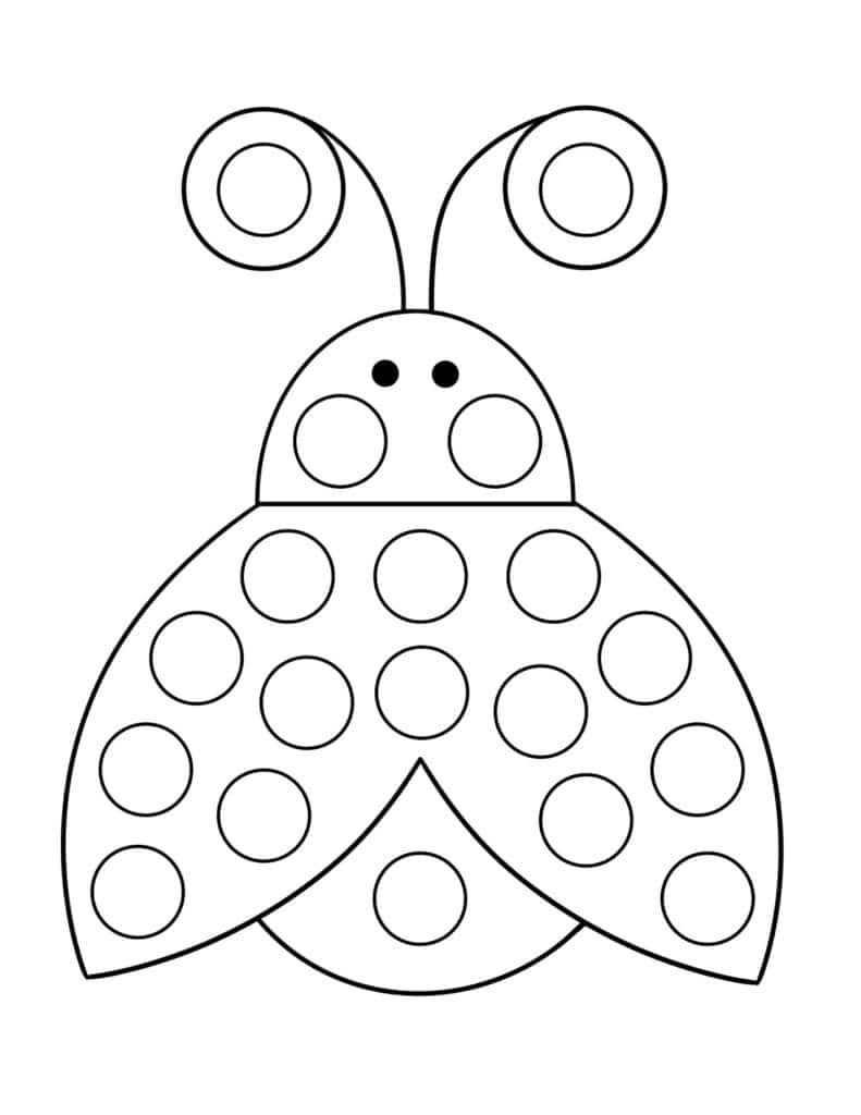 Fișă cu buburuza de colorat p8