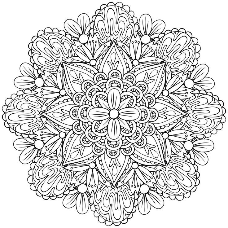 Fisă de colorat cu Mandale de colorat p24