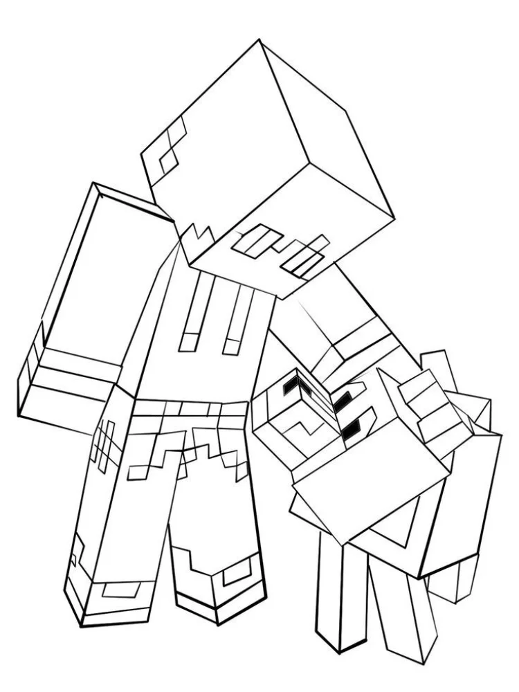 Minecraft de colorat p14