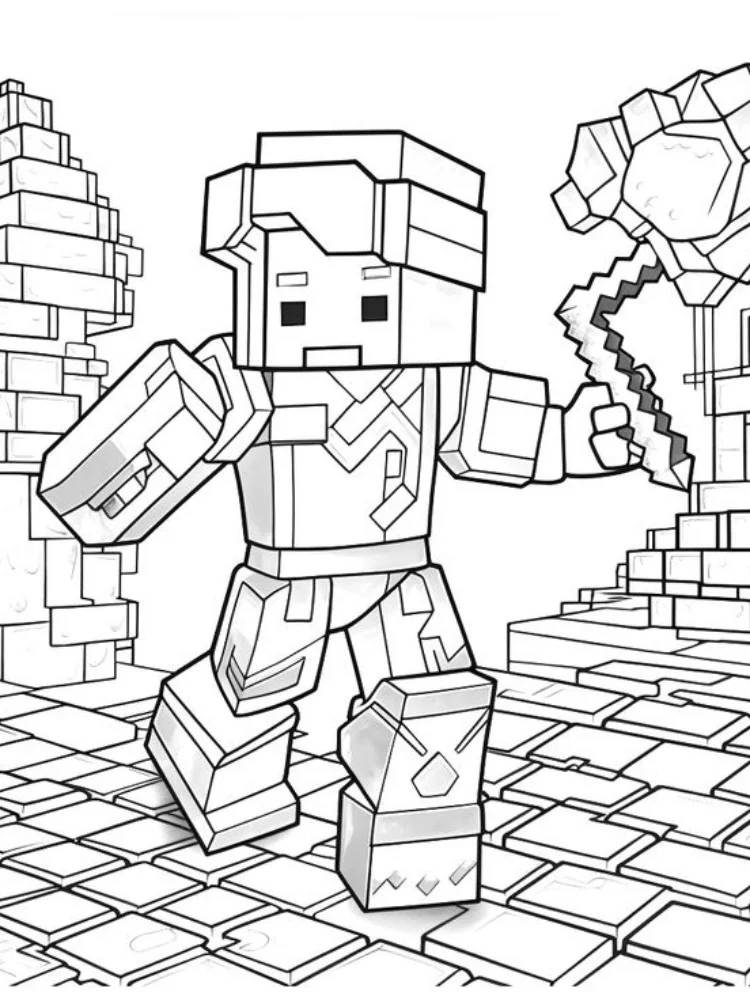 Minecraft de colorat p10