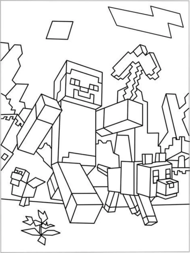 Minecraft de colorat p13