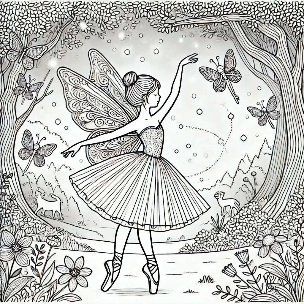 Balerină de colorat p14