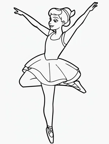 Balerină de colorat p12