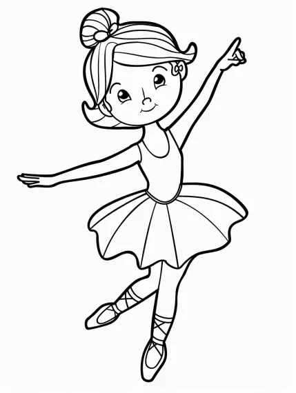 Balerină de colorat p11