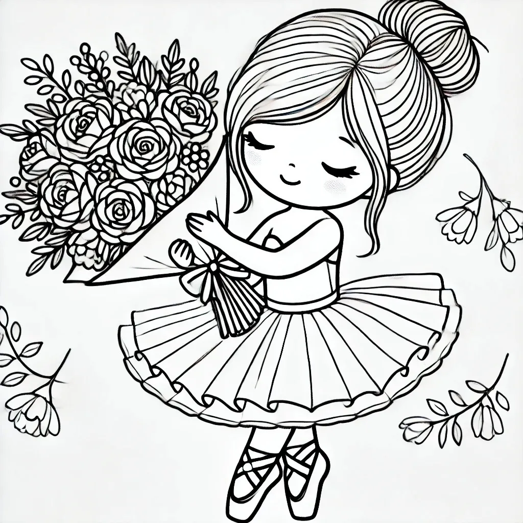 Balerină de colorat p10