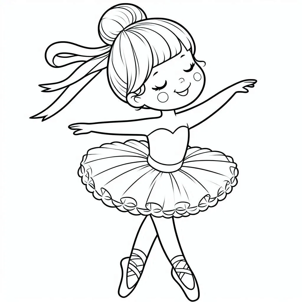 Balerină de colorat p9