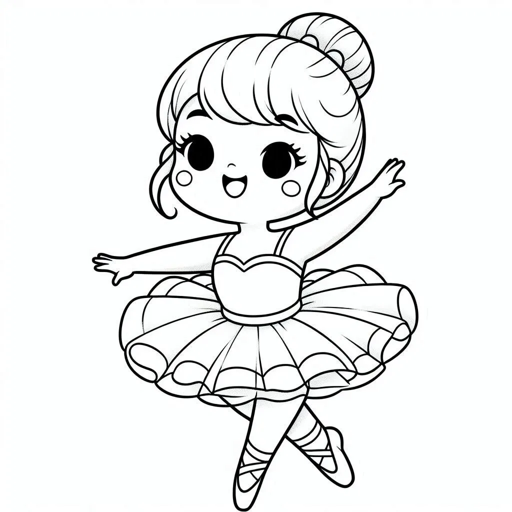 Balerină de colorat p8