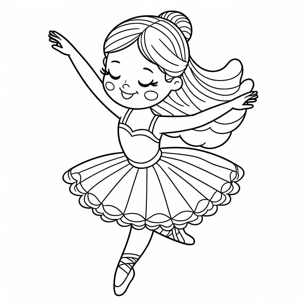 Balerină de colorat p7