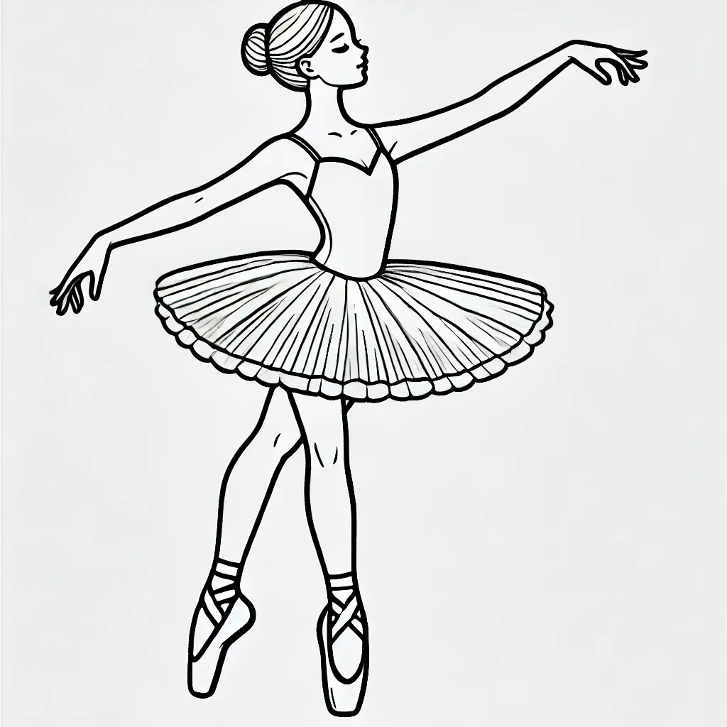 Balerină de colorat p6