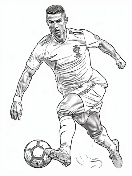 Cristiano Ronaldo de colorat p7