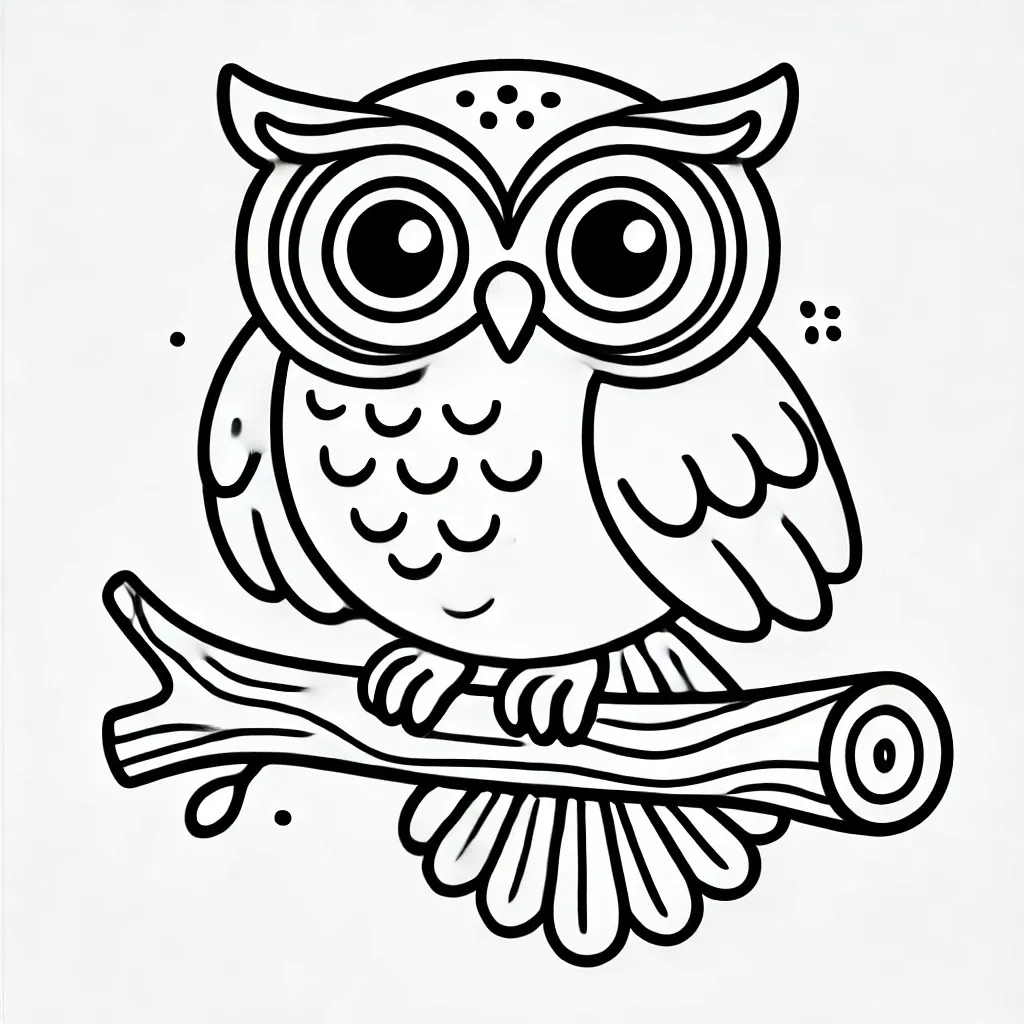 Fișă cu bufniță de colorat p15