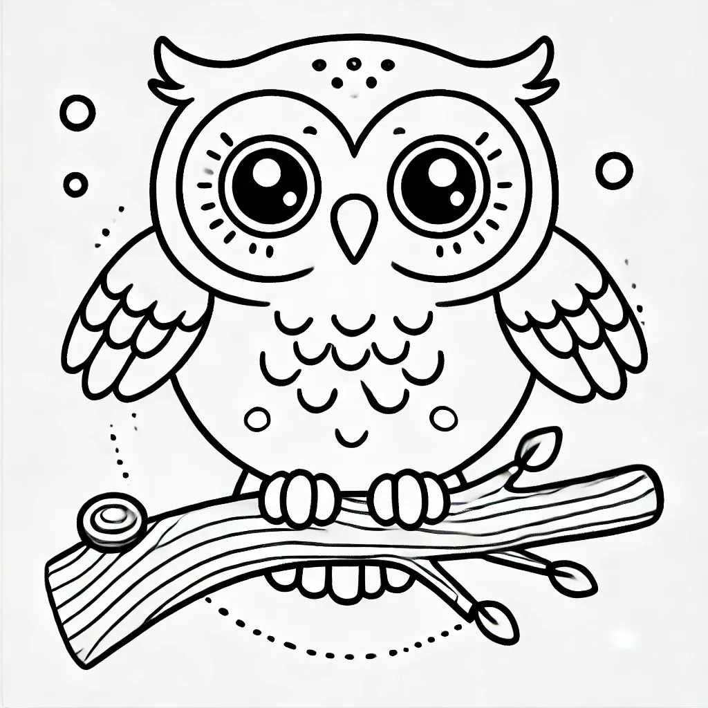 Fișă cu bufniță de colorat p16