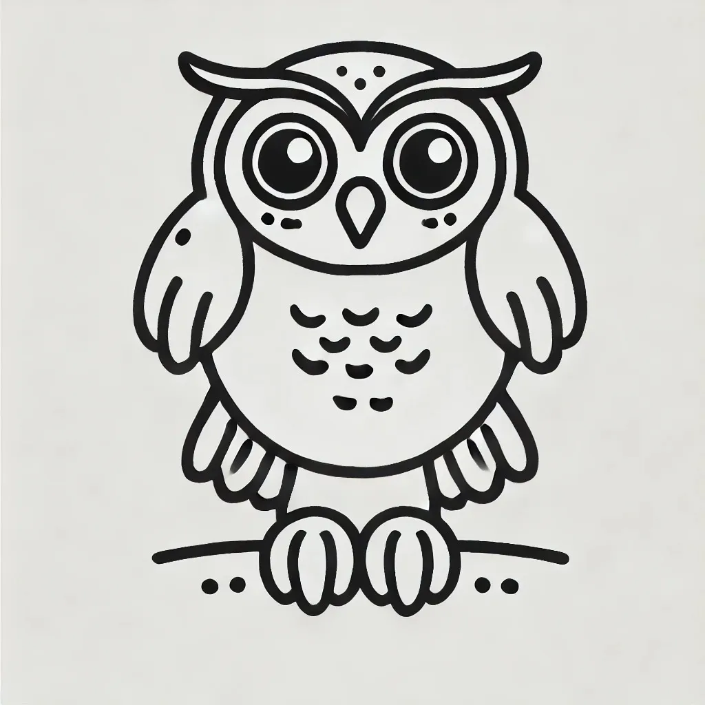 Fișă cu bufniță de colorat p17