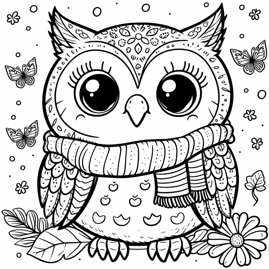 Fișă cu bufniță de colorat p18