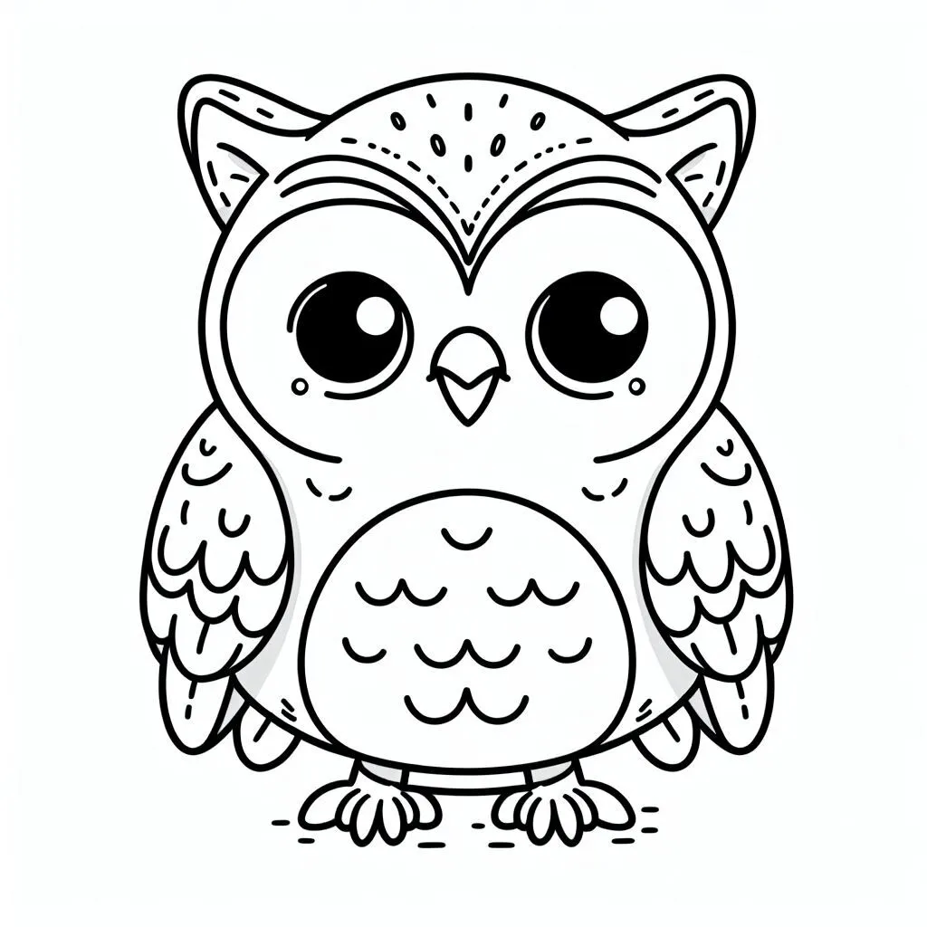 Fișă cu bufniță de colorat p20