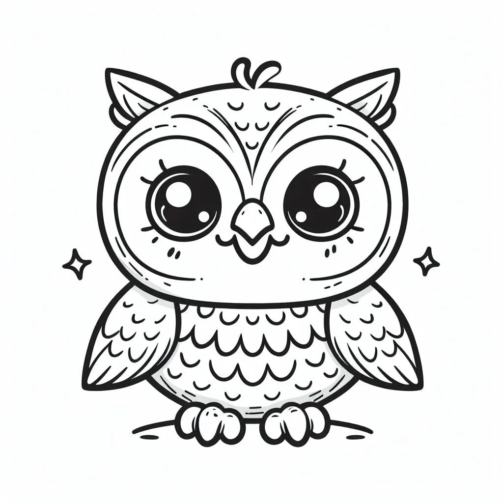 Fișă cu bufniță de colorat p21