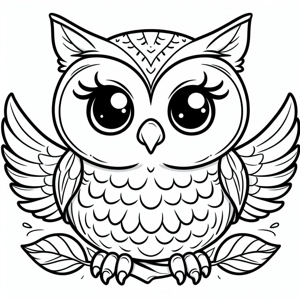 Fișă cu bufniță de colorat p26