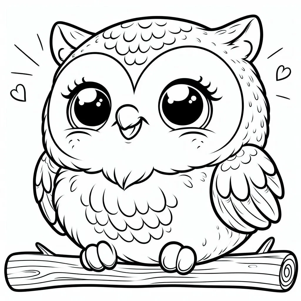 Fișă cu bufniță de colorat p30