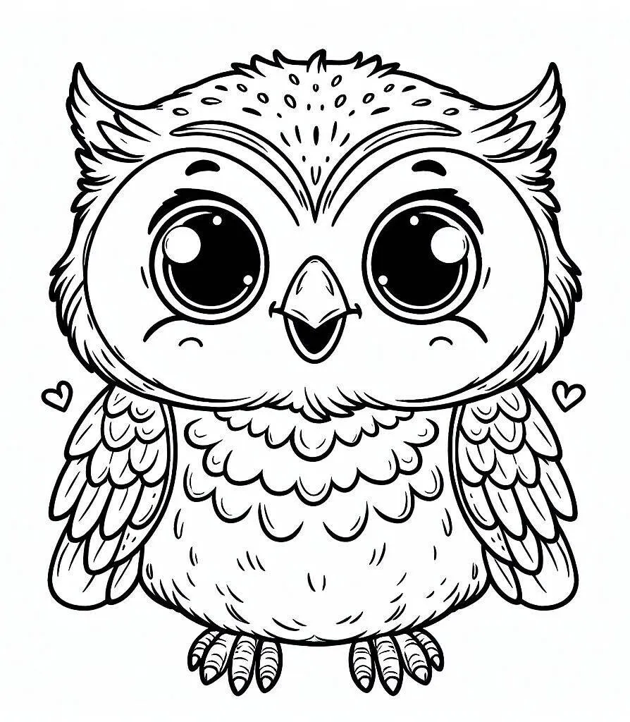 Fișă cu bufniță de colorat p32