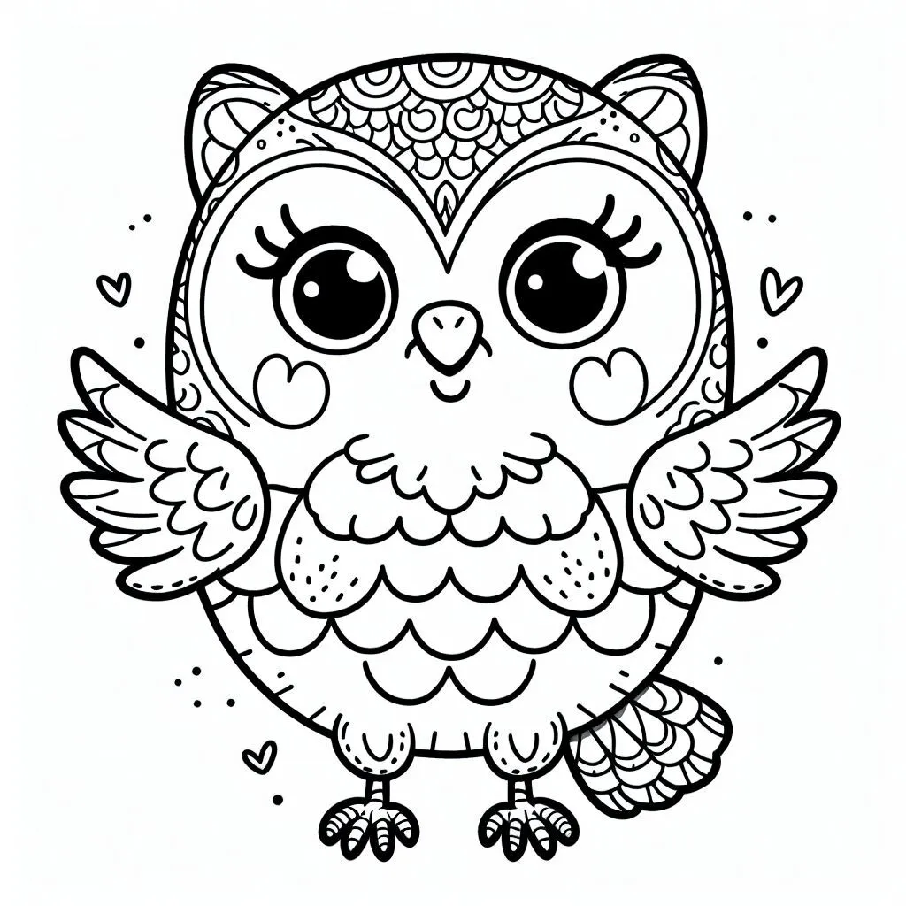 Fișă cu bufniță de colorat p34