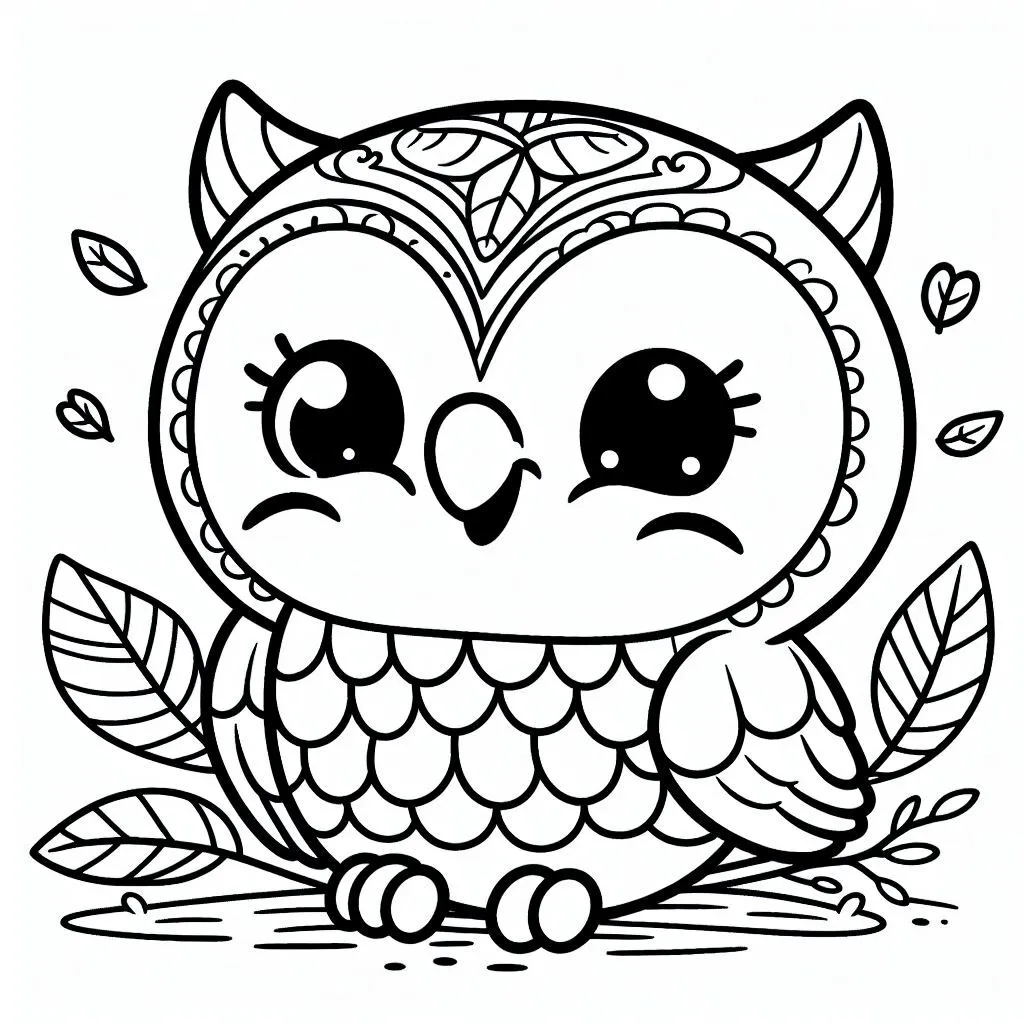 Fișă cu bufniță de colorat p38