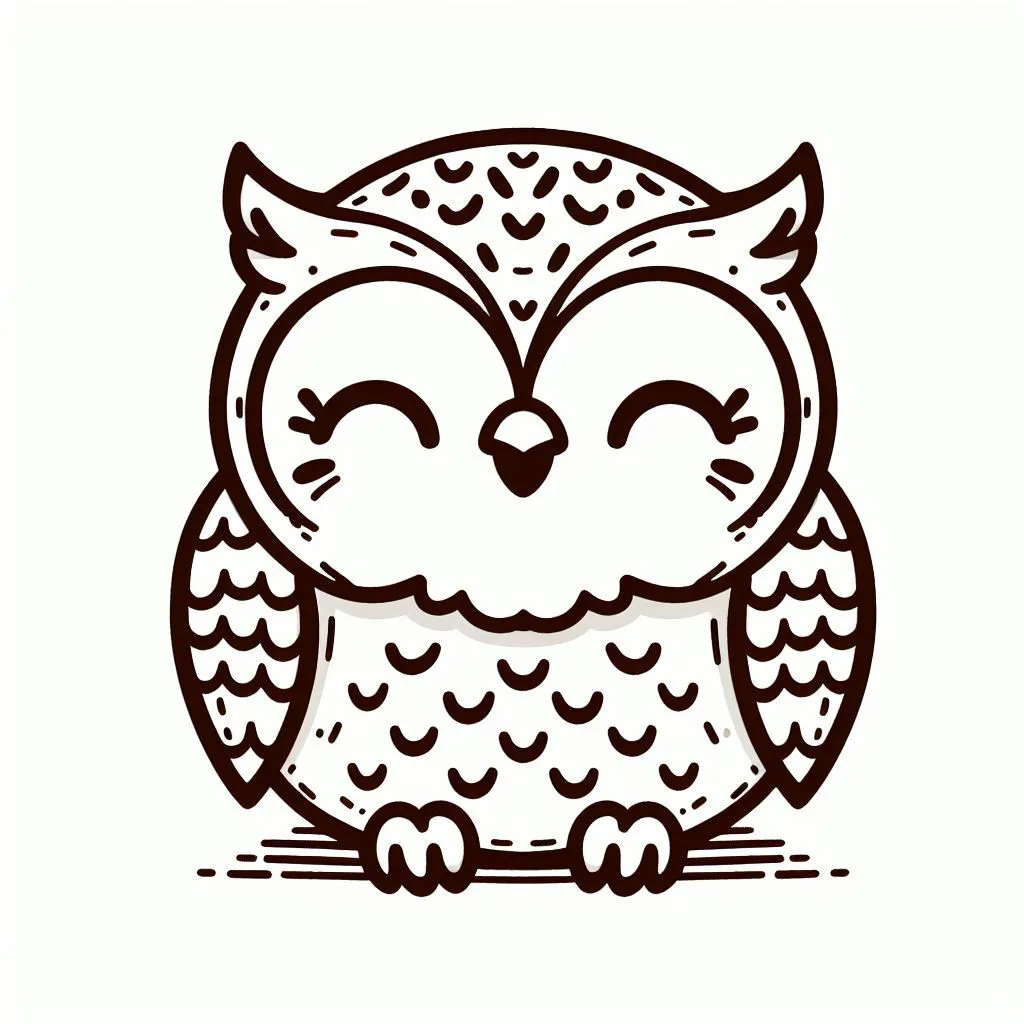 Fișă cu bufniță de colorat p40