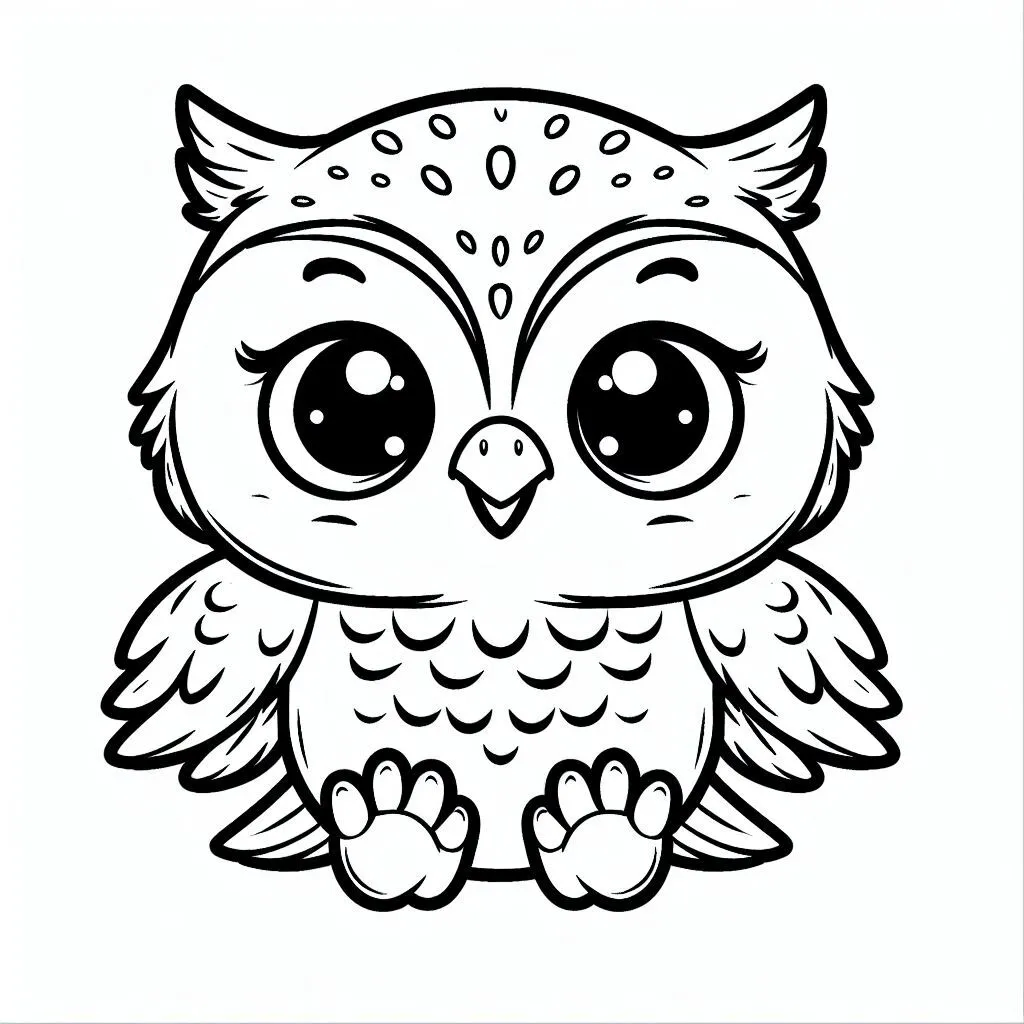 Fișă cu bufniță de colorat p44