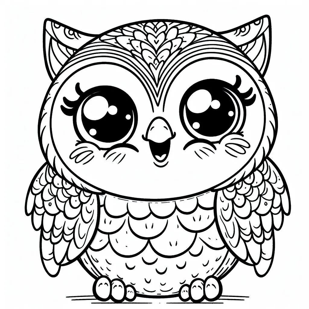 Fișă cu bufniță de colorat p47