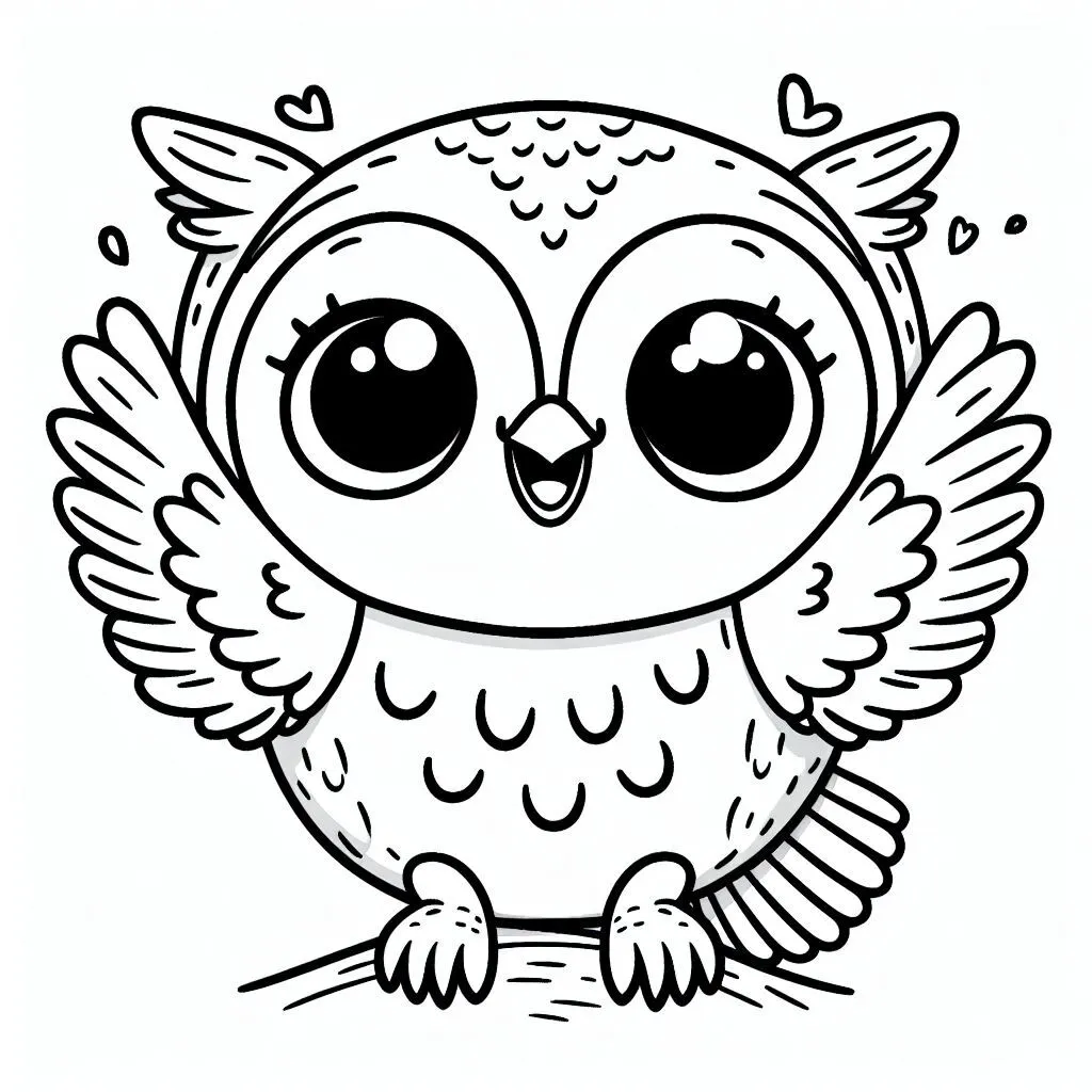 Fișă cu bufniță de colorat p50