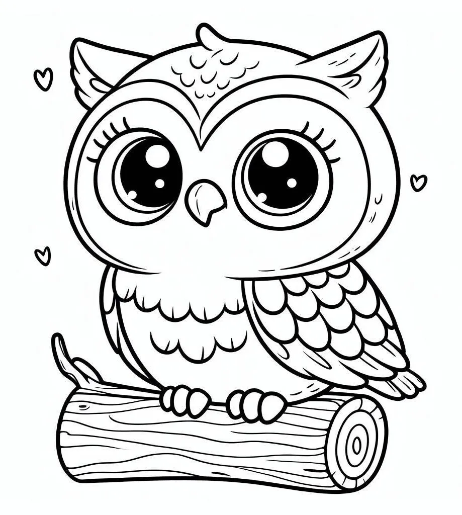 Fișă cu bufniță de colorat p53