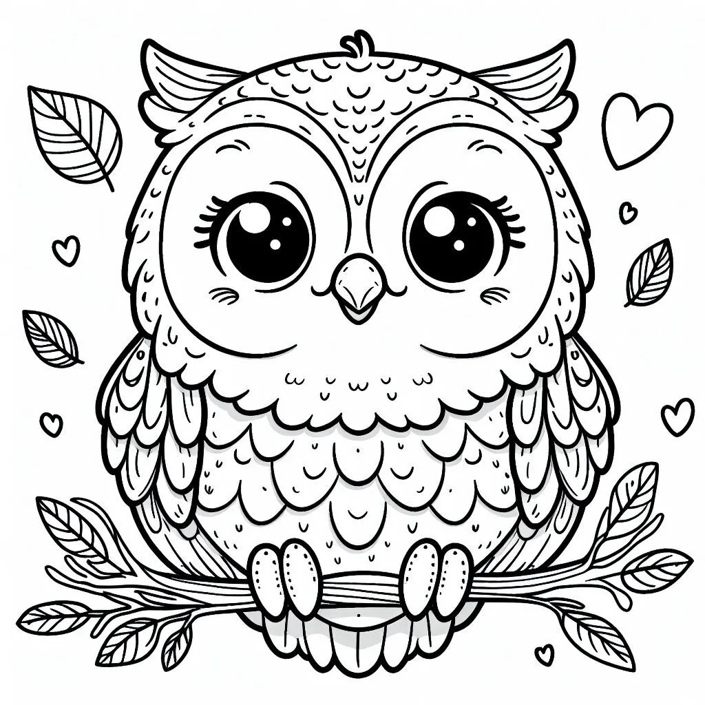 Fișă cu bufniță de colorat p54