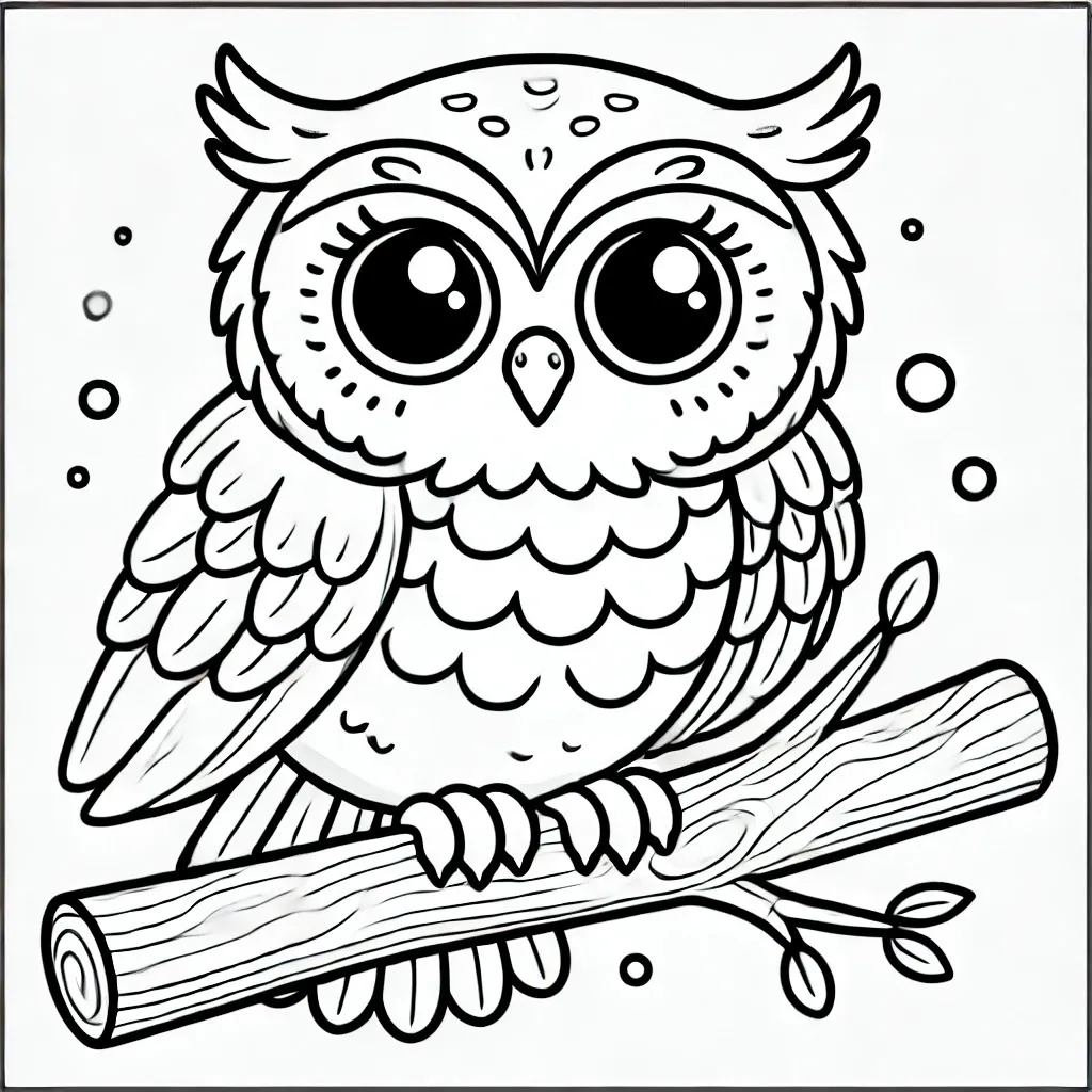 Fișă cu bufniță de colorat p10