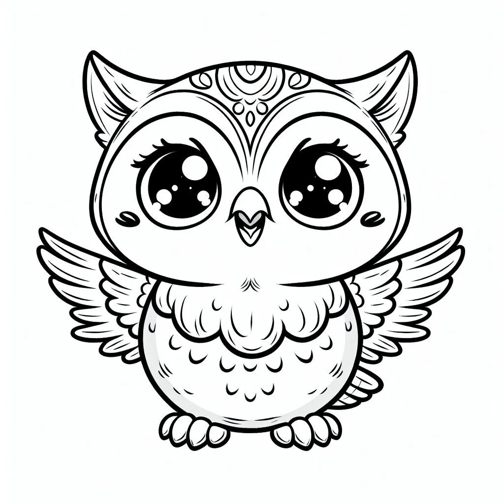 Fișă cu bufniță de colorat p55