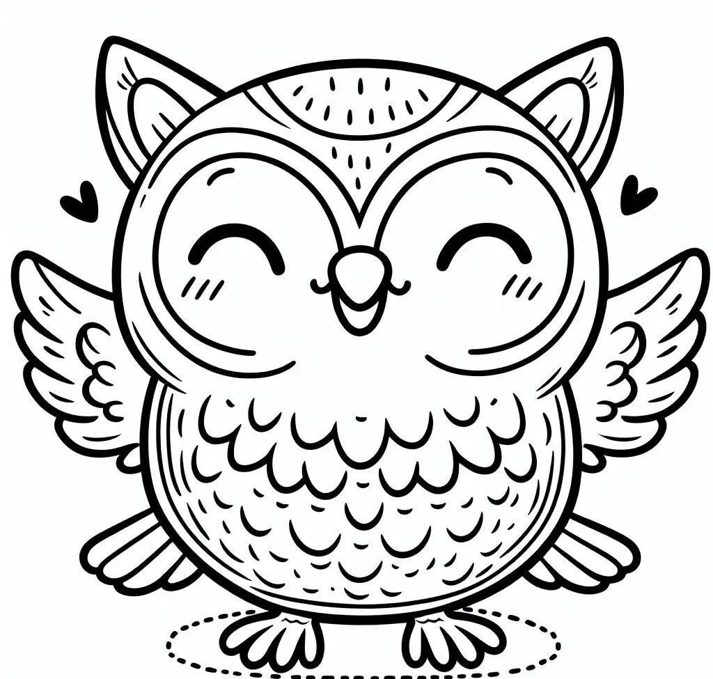 Fișă cu bufniță de colorat p57
