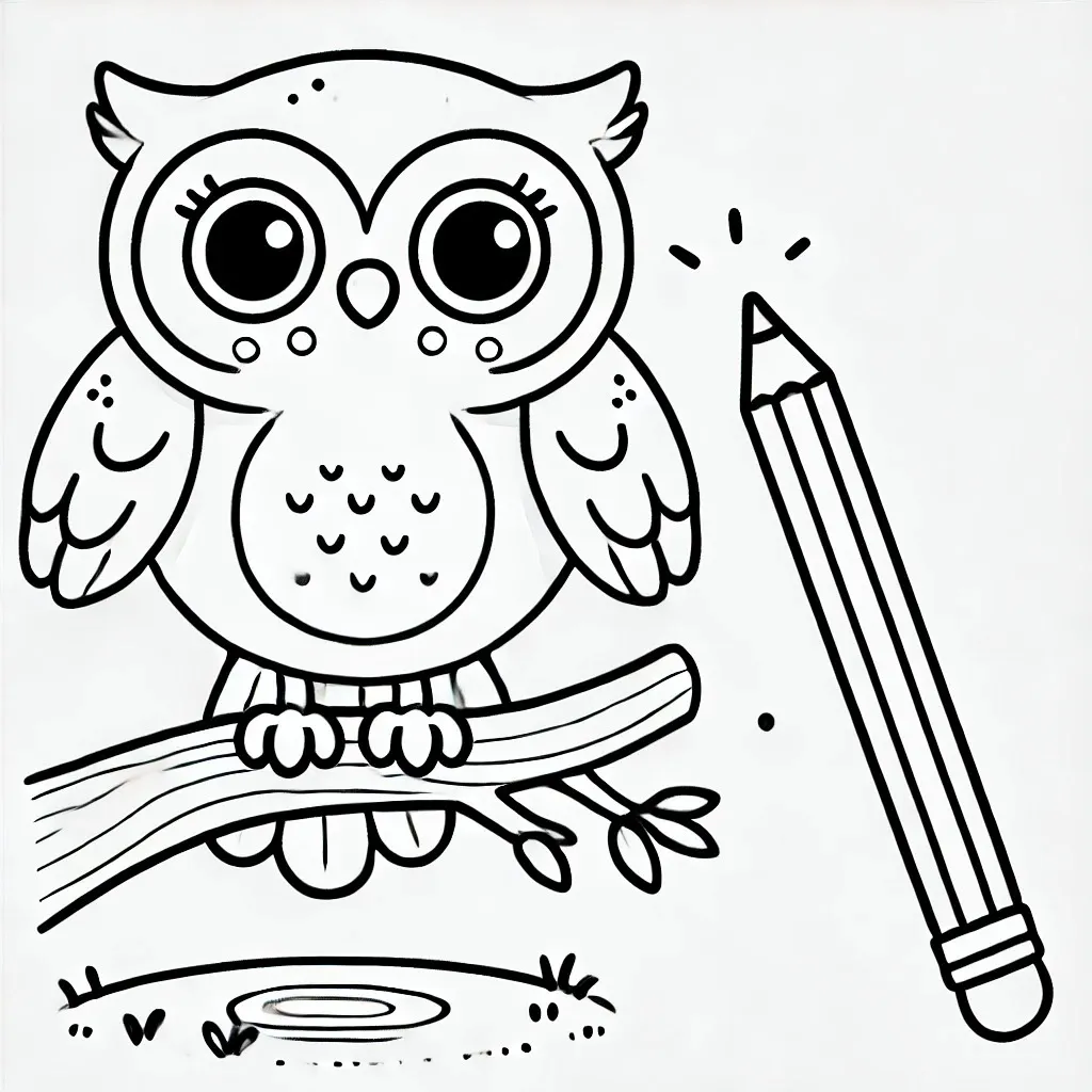 Fișă cu bufniță de colorat p11