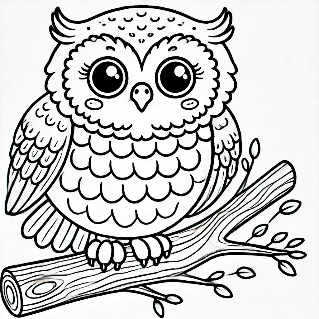 Fișă cu bufniță de colorat p12