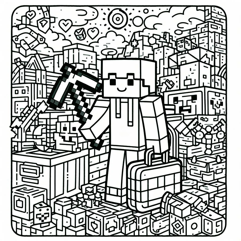 Minecraft de colorat p0