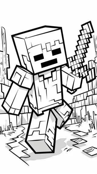 Minecraft de colorat p1