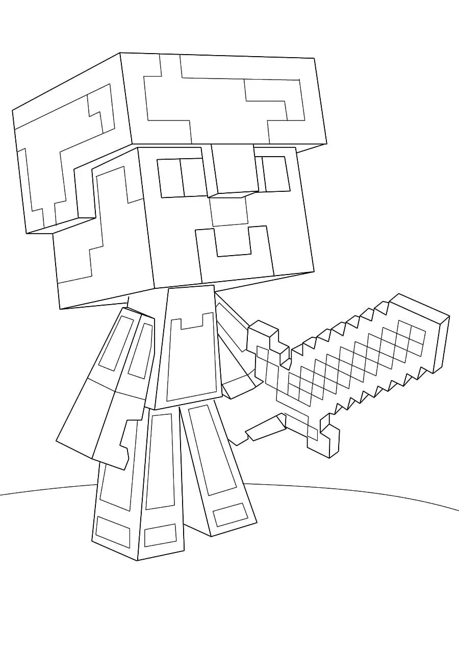 Minecraft de colorat p42